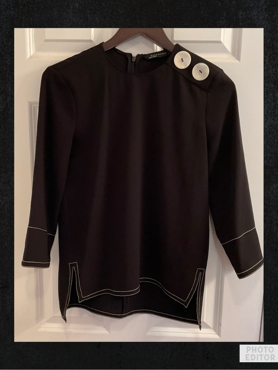 Zara Tops - Zara Woman Blouse with Two Shoulder Buttons - NWT - Size XXS